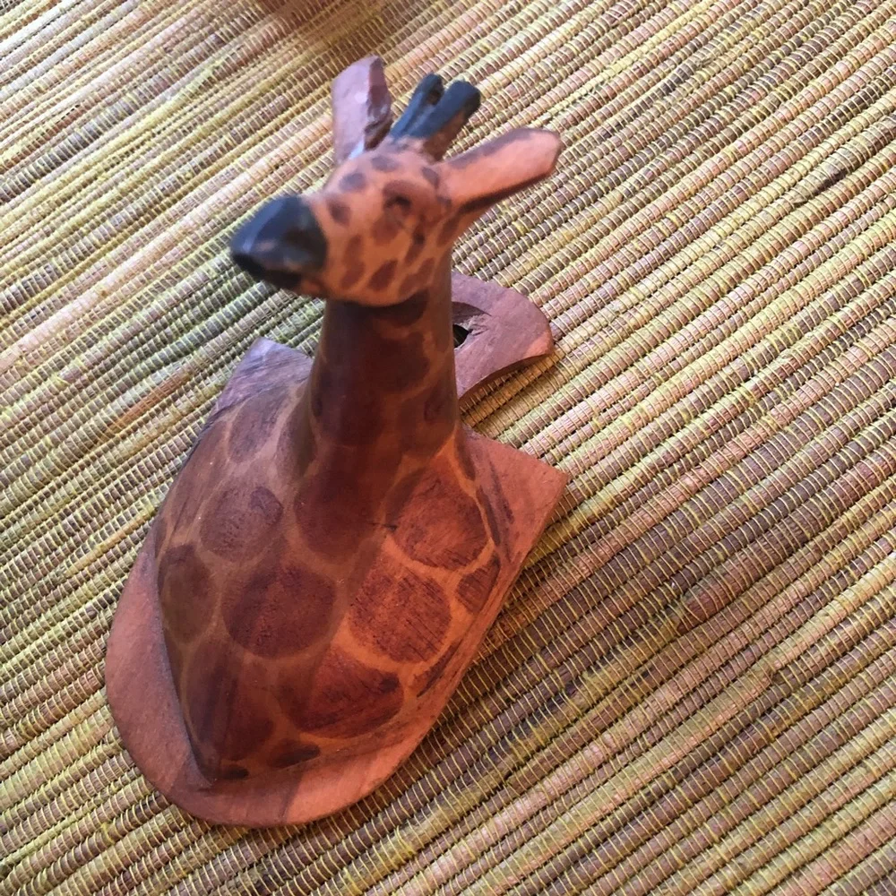 Wood Giraffe Wall Hook